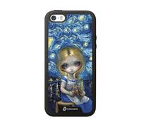 PHONECASES3D - Funda Móvil para Apple iPhone 5 Jasmine Becket - Diseño Alice in a Van Gogh Nocturne - Carcasa con Efecto 3D Patentado - Protección Ligera y Resistente - Negro