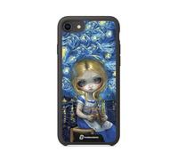 PHONECASES3D - Funda Móvil para Apple iPhone 7 Jasmine Becket - Diseño Alice in a Van Gogh Nocturne - Carcasa con Efecto 3D Patentado - Protección Ligera y Resistente - Negro