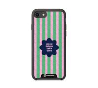 PHONECASES3D - Funda Móvil para Apple iPhone 7 Jess Rachel Sharp - Good Things Take Time - Carcasa con Efecto 3D Patentado - Protección Ligera y Resistente - Negro
