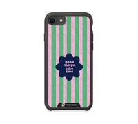PHONECASES3D - Funda Móvil para Apple iPhone 8 Jess Rachel Sharp - Good Things Take Time - Carcasa con Efecto 3D Patentado - Protección Ligera y Resistente - Negro