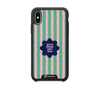 PHONECASES3D - Funda Móvil para Apple iPhone X Jess Rachel Sharp - Good Things Take Time - Carcasa con Efecto 3D Patentado - Protección Ligera y Resistente - Negro