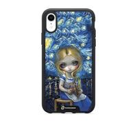 PHONECASES3D - Funda Móvil para Apple iPhone XR Jasmine Becket - Diseño Alice in a Van Gogh Nocturne - Carcasa con Efecto 3D Patentado - Protección Ligera y Resistente - Negro