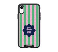 PHONECASES3D - Funda Móvil para Apple iPhone XR Jess Rachel Sharp - Good Things Take Time - Carcasa con Efecto 3D Patentado - Protección Ligera y Resistente - Negro