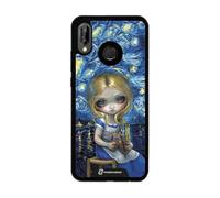 PHONECASES3D - Funda Móvil para Huawei P20 Lite Jasmine Becket - Diseño Alice in a Van Gogh Nocturne - Carcasa con Efecto 3D Patentado - Protección Ligera y Resistente - Negro