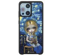 PHONECASES3D - Funda Móvil para OPPO Find X3 Jasmine Becket - Diseño Alice in a Van Gogh Nocturne - Carcasa con Efecto 3D Patentado - Protección Ligera y Resistente - Negro