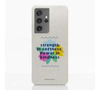 PHONECASES3D - Funda Móvil para Samsung Galaxy S21 Ultra Jess Rachel Sharp - Kindness - Diseño ergonómico - Protección Ligera y Resistente para móvil - Blanco