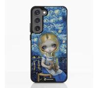 PHONECASES3D - Funda Móvil para Samsung Galaxy S23 Jasmine Becket - Diseño Alice in a Van Gogh Nocturne - Carcasa con Efecto 3D Patentado - Protección Ligera y Resistente - Negro