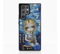 PHONECASES3D - Funda Móvil para Samsung Galaxy S23 Ultra Jasmine Becket - Diseño Alice in a Van Gogh Nocturne - Carcasa con Efecto 3D Patentado - Protección Ligera y Resistente - Negro