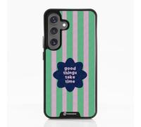 PHONECASES3D - Funda Móvil para Samsung Galaxy S25 Jess Rachel Sharp - Good Things Take Time - Carcasa con Efecto 3D Patentado - Protección Ligera y Resistente - Negro