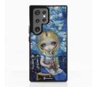 PHONECASES3D - Funda Móvil para Samsung Galaxy S25 Ultra Jasmine Becket - Diseño Alice in a Van Gogh Nocturne - Carcasa con Efecto 3D Patentado - Protección Ligera y Resistente - Negro