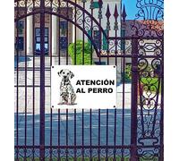 Phonecasing - Cartel de señal «Attenti al Cane» de aluminio, 3 mm, compuesto en español (20 cm x 15 cm, dálmata)