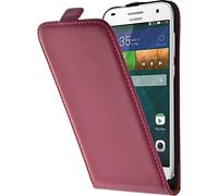 PhoneNatic Cubierta de Cuero Artificial Compatible con Huawei Ascend G7 - Flip-Case Rosa Caldo - Cover Cubierta + Protector de Pantalla