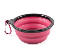 PhoneNatic Cuenco Plegable de Silicona para Perros y Gatos, con mosquetón, 350 ml, 60014329, pequeño (350 ml)