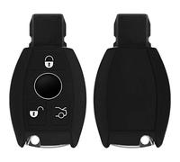 PhoneNatic Funda de Silicona para Mando de 3 Botones de Mercedes-Benz C Klasse en Negro Llave Plegable de 3-Key