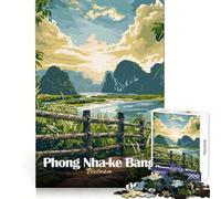 Phong Nha-KE Bang, Vietnam Arte paisajístico Rompecabezas de 1000 Piezas para Adultos Regalos Juguete de lógica Estimulante Juego Relajante Bordes definidos Regalo conmovedor (38x52cm)