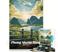 Phong Nha-KE Bang, Vietnam Arte paisajístico Rompecabezas de 1000 Piezas para Adultos Regalos Juguete de lógica Estimulante Juego Relajante Bordes definidos Regalo conmovedor (38x52cm)