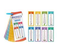 Phonics Flash Cards - 60 piezas Word Learning Game for Kids, Spelling and Reading Skills Development, Educational Toy for Boys, Girls, Preschool, Kindergarten, Classroom, Homeschool, 6.57x2.48 inches