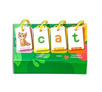 Phonics Flipping Charts con 80 Tarjetas De Doble Tarjetas De Aprendizaje Temprano para Niños Ayuda para La Enseñanza De Idiomas para Niños En Edad Preescolar Tarjetas De Aprendizaje De Idiomas En