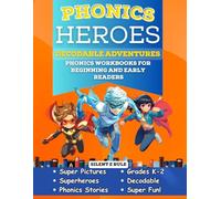 Phonics Heroes Decodable Adventures: Phonics Workbook for Beginning and Early Readers in Kindergarten and First Grade Silent E Rule