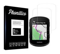 PHONILLICO Protector pantalla compatible con Garmin Edge 540/Edge 840 [Pack 2] Vidrio templado Reloj HD Transparente