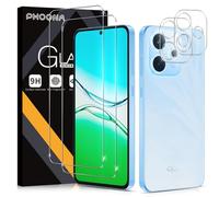 Phoona 2 Piezas Protector de Pantalla para OPPO A5 Pro 4G/5G, con 2 Piezas Protector de Lente de Cámara, Ultra HD Cristal Templado, Dureza 9H, Anti Arañazos, Sin Burbujas