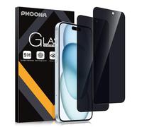 Phoona Protector Pantalla iPhone 15 6.1",9H Dureza,Anti-Arañazos,Película Protectora Contra Miradas Indiscretas,Cristal de Privacidad A Prueba de Espías,2 Piezas