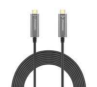 phoossno Cable óptico USB C a C Cable USB 3.1 Tipo C 10Gbps 15M Compatible con Microsoft Azure Logitech Camera Aver & Vaddio & Barco ClickShare Pantalla táctil Kinect Intel RealSense