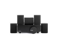phosir Milan 5.1 Sistema de sonido envolvente inalámbrico con subwoofer - Juego de altavoces compacto para TV y PC, sistema de cine en casa WiSA de baja latencia, color negro