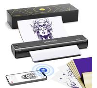 PhoTatt Tatuaje Stencil Impresora, TP81 Tattoo Impresora Bluetooth para A4 papel con 10 piezas de papel de transferencia, actualización de impresora térmica tatuaje, impresora de tatuajes para