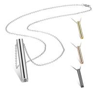 Photect 4 Collares de Respiración Consciente Portátiles de Acero Inoxidable Collar de Ejercicios de Respiración Profunda para Alivio de Ansiedad Hombre Mujer Meditación (Multicolor)