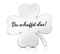 Photect Amuleto de Suerte de Trébol de Du Schaffst Das Token de Trébol de Cuatro Hojas Regalo de Buena Suerte para Examen Graduación Escuela Secundaria Niños Familias Amistad