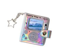 Photo Album Bag Charm - Double-Sided Cute Small Retro Portable Keychain | Picture Album Book for Family, Kids, Christmas, Holiday, Party, Vacation, Memorial, Pregnancy, Birth, Growth, Home Gift, Día