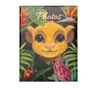 Photo Album Disney Lion King Nature for 100 photos 10x15 cm, with 2 pockets per page and space for notes, perfect for preserving memories and collectibles.