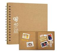 Photo Album Scrapbook, Flexible Scrap Book Scrapbooking Supplies, 6.97x6.97x0.39 inches, Art & Craft Projects, 360-Degree Rotation Album, for Writing, Drawing, Stickers