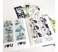 Photo Booth Photo Album - For Wedding or Party- Holds 120 Photobooth 2x6 Photo Strips - Slide In (2X6, WHITE)