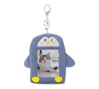 Photo Card Holder - Llavero de la insignia del penguin, Plush Photocard Holder | Cute Photo Cards Holders Keychain | Clear Card Holders For Fans Family Purse Handbag Schoolbag Birthday Christmas Party