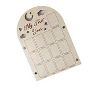 Photo Display Wood Board First Year Picture Frame 12 Months Picture Board For Newborn Baby Birthday Decorations Baby Milestones