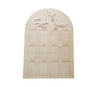 Photo Display Wood Board First Year Picture Frame 12 Months Picture Board For Newborn Baby Birthday Decorations Baby Milestones