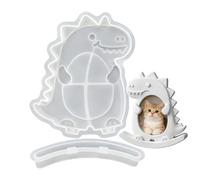 Photo Frame Silicone Mold - Cute Dinosaur Decoration Craft Tool for DIY | Flexible Picture Frame Mold for Resin Plaster Projects, Holiday Birthday Home Decor, Desk Desktop School Dorm Use