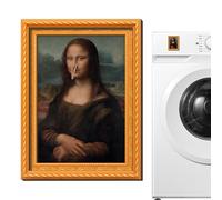 Photo Magnets - Vintage Wooden Style Funny Fridge Magnets Set, Mini Craft Decorative Design, Strong Magnetic Back + Lightweight Wooden Structure, Wood Finish Classic Look - F