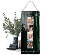 Photo Ornament - Artistic Memory Frame Hanging Piece, Small Handmade Glass Style Display with Lightweight Chain Mount Visual Showcase Use, Ideal for Celebrations