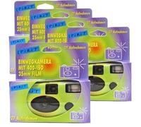 PHOTO PORST 5 cámaras desechables de 1 A, para bodas, fiestas, edición Spirit verde (27 fotos, flash, 5 unidades, 35 mm, automático, flash integrado, pilas incluidas)