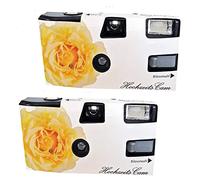 PHOTO PORST - Cámaras desechables (2 unidades, 1 A, con flash, pilas y película, 2 unidades, 27 fotos cada una)