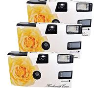 PHOTO PORST - Cámaras desechables (3 unidades, 1 A, con flash, pilas y película, 3 unidades, 27 fotos cada una)