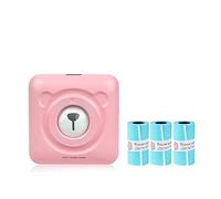 Photo Printer Mini Bluetooth Printer With White Sticker Rolls (Color: 304PK 3Sticker)