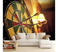 Photo Wallpaper 3D Effect 300 x 210 cm Wallpaper Modern Darts Close-up Non-Woven Wallpaper Wall Decoration for Living Room Bedroom Children's Room Hallway Wall Wallpaper Easy to Assemble Colourful