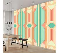 Photo Wallpaper Cartoon Pencil Sun Photo Wallpaper 3D Effect Wall Wallpaper UV Resistant 200 x 140 cm for Living Room Bedroom Hallway Non-Woven Wallpaper Motif Wallpaper Wall Decoration Colourful