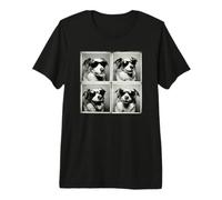 Photobooth Selfies Sunglasses Blue Merle Australian Shepherd Camiseta Premium