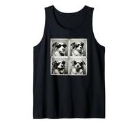 Photobooth Selfies Sunglasses Blue Merle Australian Shepherd Camiseta sin Mangas