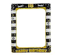 Photocall 18 Cumpleaños18 Años Marco de Selfie Inflable Cumpleaños Photo Booth Props Marco Inflable de Fotocol Adornos Accesorios Marco de Fotos, Decoración Fiesta Cumpleaños